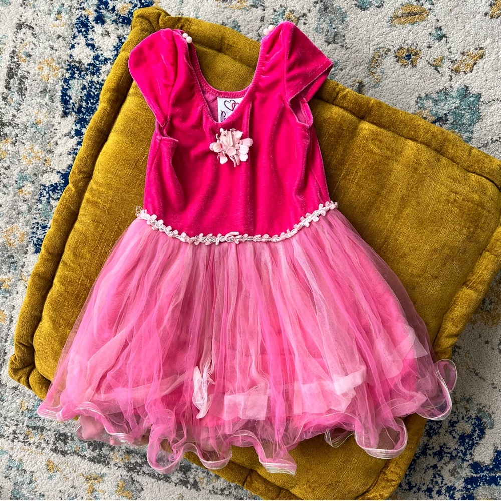 Pretty Chic Play Costume Toddler / Little Girls Velvet and Tulle Dress
